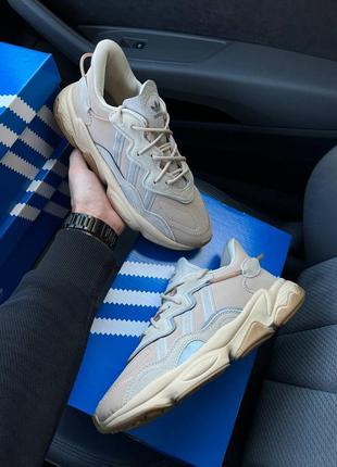 Чоловічі кросівки adidas originals ozweego beige / мужские кроссовки адидас озвиго бежевые