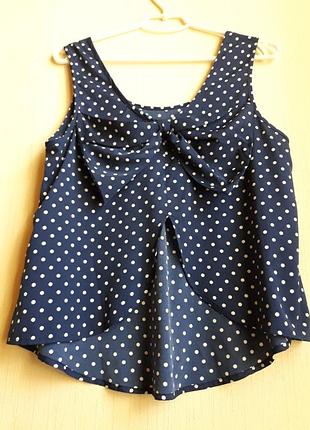 Красивая летняя блузка с бантом на спине