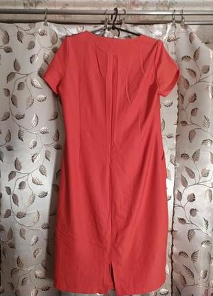Платье-футляр, на 48-50, платьевая ткань не тянется, цвет приглушенный красный. длина 99.3 фото
