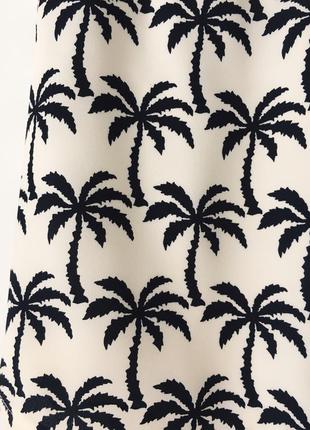 Кремовые шорты с пальмовым принтом missguided 🌴 летние шортики на резинке высокая талия7 фото