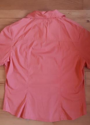 Рубашка оранжевого цвета с коротким рукавом2 фото