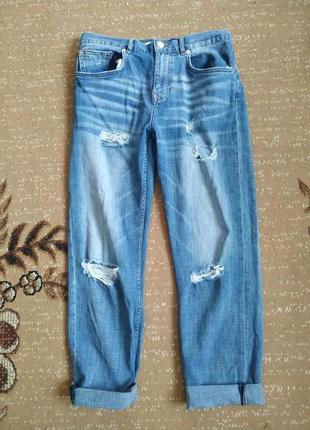 Стильные летние джинсы zara рваные1 фото