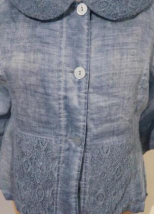Лляна блуза жакет стан нової chanon4 фото