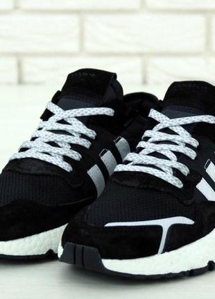 Мужские кроссовки ad nite jogger black/white