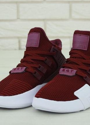 Мужские кроссовки ad eqt burgundy