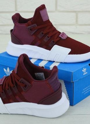 Мужские кроссовки ad eqt burgundy2 фото