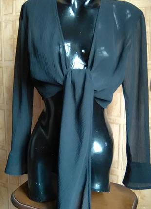 Красивейшая тонкая креп шифоновая блуза на запах