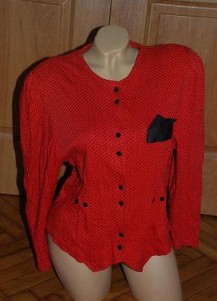 Винтажная кофточка в горошек