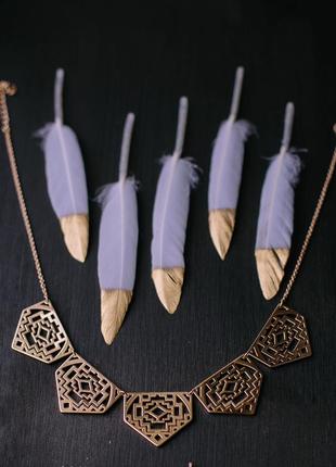 Золоте мінімалістичне стильне кольє біжутерія купити просто!