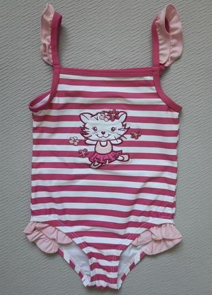 Фирменный сдельный купальник в мультяшный принт на 92-98 см okay