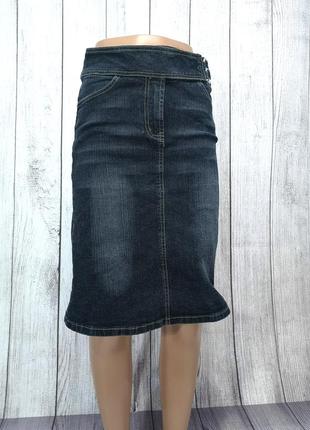 Юбка миди стильная, джинсовая gr