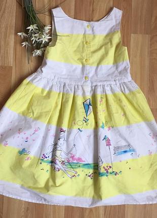 Фирменное нарядное платье yd девочке 6-7 лет состояние нового