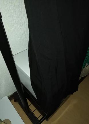 Платье в бельевом стиле  с кружевом длинное вискоза черное6 фото