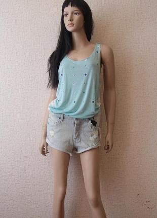 Майка pepe Strappy jeans (англия), бело-голубая