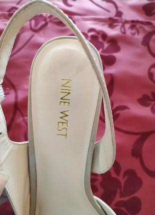 Лакованые туфли нюдового цвета nine west7 фото