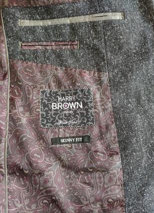 Британського бренду harry brown чоловічий клубний піджак  в стилі skinny fit5 фото