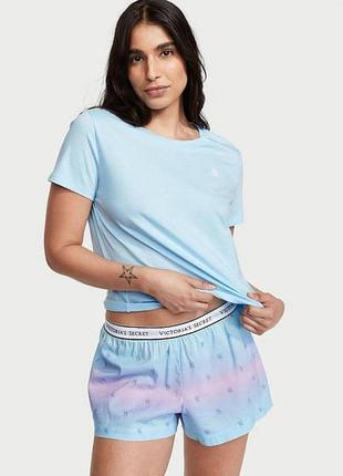 Пижама с шортами victoria’s secret cotton short tee-jama