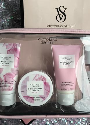 Набір подарунковий 4в1 victoria’s secret balance starter kit pomegranate & lotus1 фото