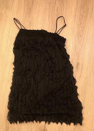 Черное коктейльное платье zara