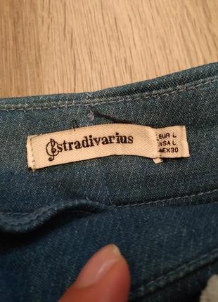 Джинсовые шорты stradivarius с высокой талией2 фото