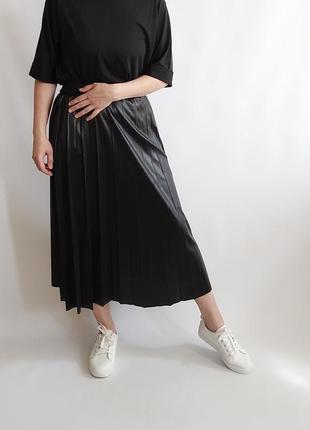 Жіноча плісірована спідниця довга женская плиссированная юбка длинная 10313 фото