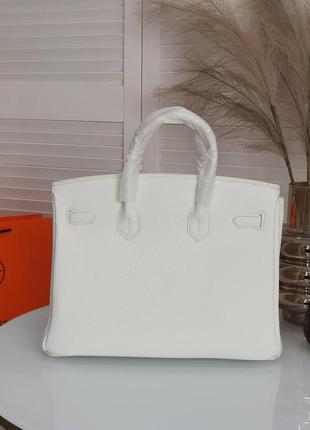 Модная кожаная стильная женская сумка в стиле hermes birkin 35см.3 фото