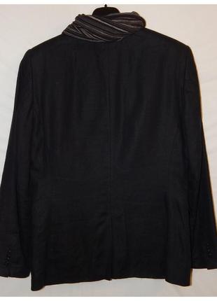 Льняной пиджак black h&m (швеция)+летний шарф3 фото