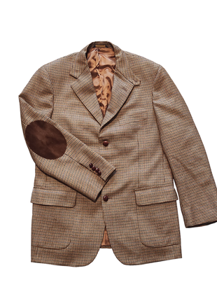 Brooks brothers tweed шерстяной пиджак твидовой в клетку коричневый может быть как пальто made in us