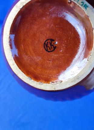 Керамический кувшин глечик для воды напитков ссср с коеймом скк6 фото