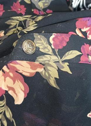 Блуза сорочка у квітковий принт вінтаж di tardo firenze англія9 фото