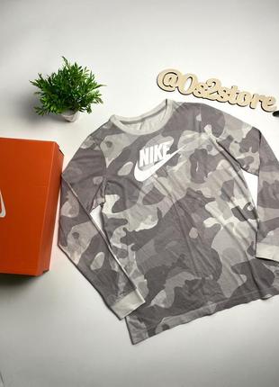 Мужская кофта/лонгслив nike camo long sleeve!