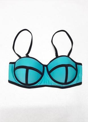 Купальник бюстгалтер анжелка бирюзовый лиф от купальника размер м 75/в