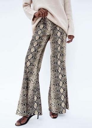 Zara, штани, брюки, кльош2 фото