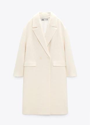 Новое пальто zara, белое, последняя коллекция, xs-s