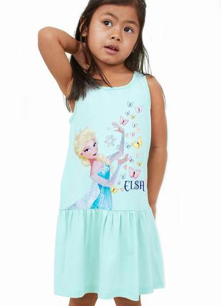 Оригінальне плаття з малюнком від бренду h&m розм. 122-128(6-8лет)