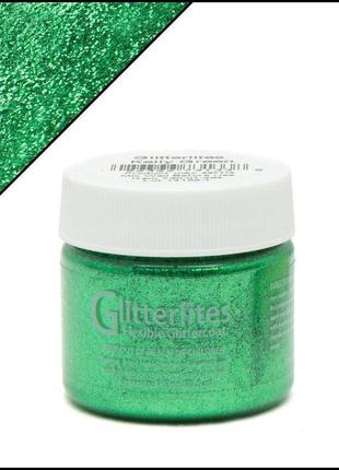 Краска для кожи angelus glitterlites kelly green (зеленый)