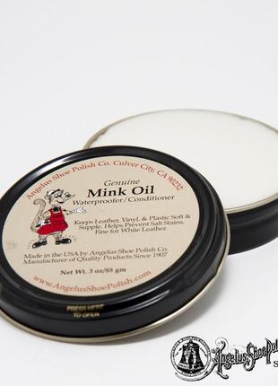 Защита от воды и кондиционер для обуви angelus mink oil - paste