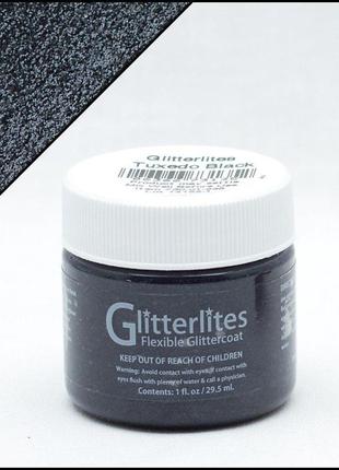 Краска для кожи angelus glitterlites tuxedo black (черный смокинг)