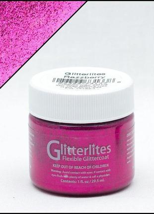 Краска для кожи angelus glitterlites razzberry (малиновый)