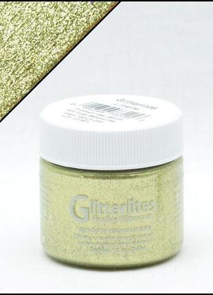 Фарба для шкіри angelus glitterlites limelite (світло лимонний)