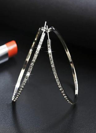 Сережки кільця, сережки кольца, 5 см5 фото
