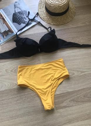 Красивый сборный купальник размера высокая посадка м calzedonia/primark верх р.75/80 (с)