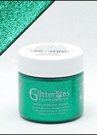 Краска для кожи angelus glitterlites emerald (изумрудный)