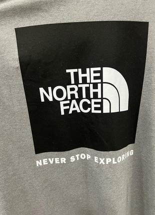 Футболка the north face box logo серая оригинал новая5 фото