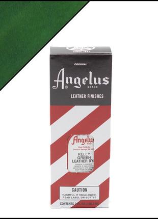 Барвник для шкіри angelus leather dye kelly green (яскраво зелений)