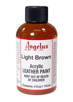Краска для кожи angelus light brown (светло-коричневый)3 фото