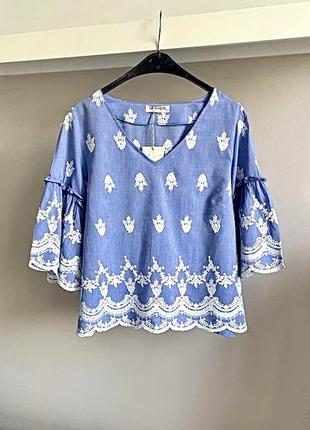 Роскошная,натуральная блуза с вышивкой