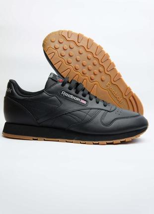 Кросівки reebok classic leather black оригінал1 фото