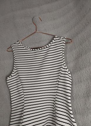 Женственная блуза в полоску годет баска4 фото