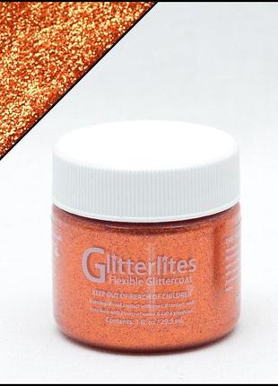 Фарба для шкіри angelus glitterlites orange orange (помаранчевий)
